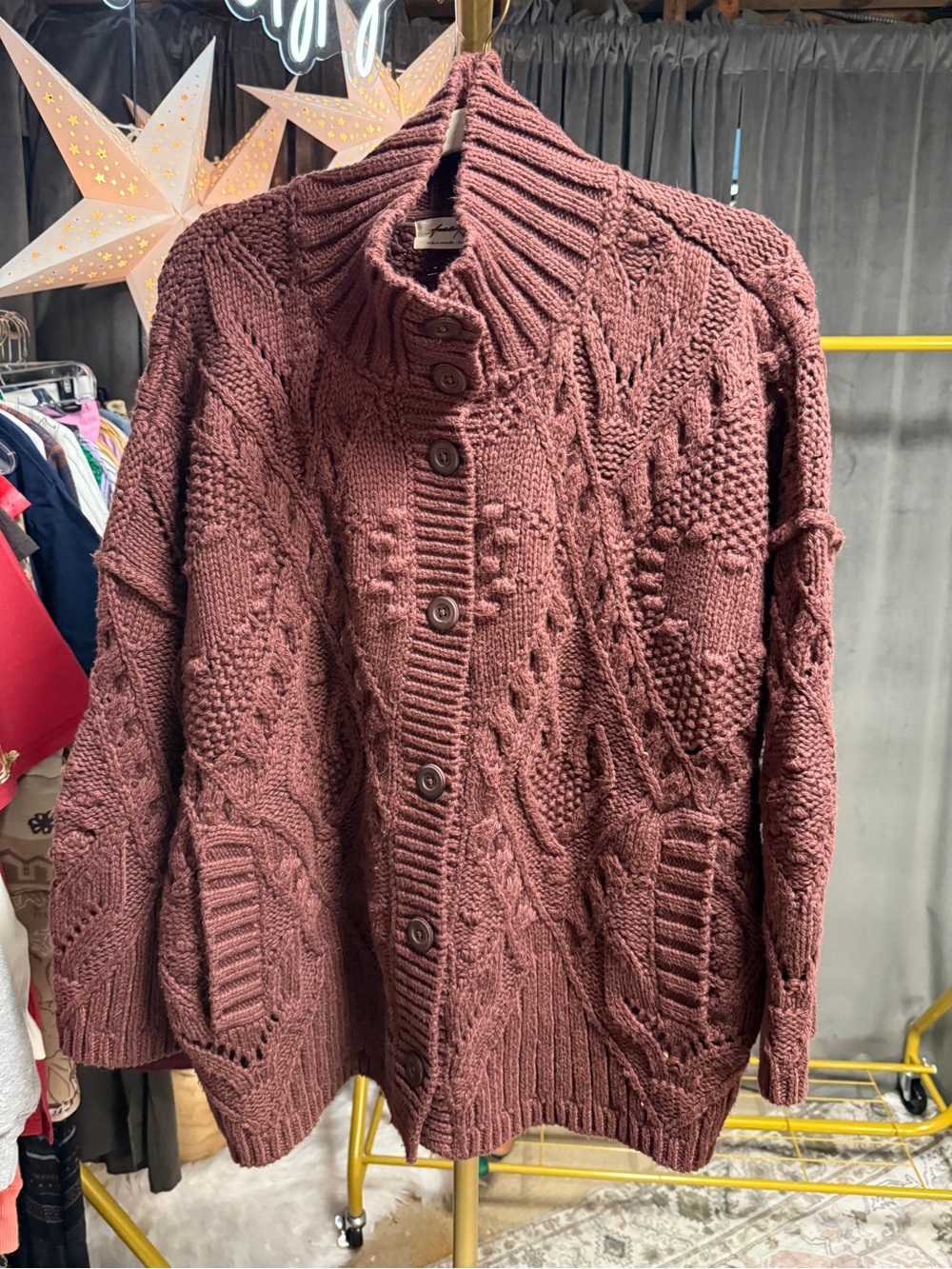NWOTFree People Heart You Cardigan in Bittersweet - Picture 9 of 11